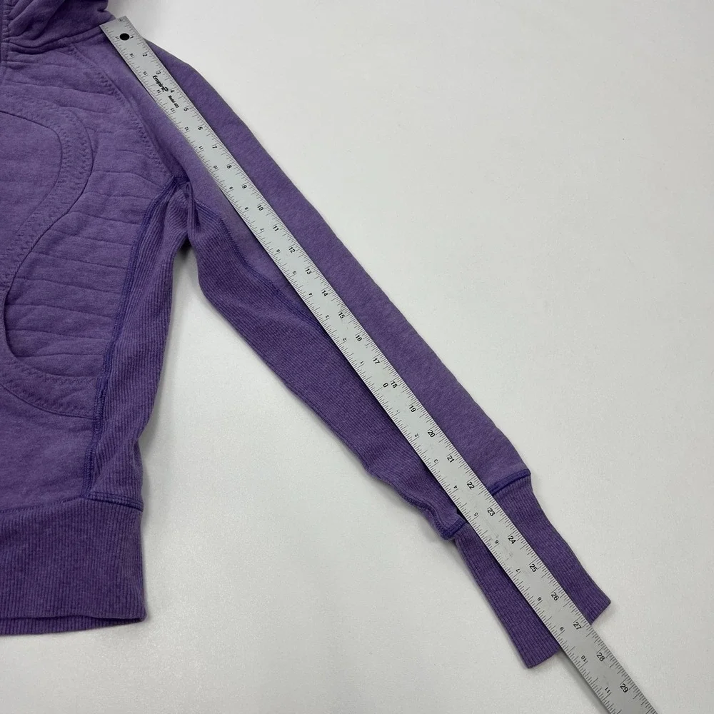 Lululemon Calm & Cozy Jacket "Scuba Cuddle Up" Womens 6 Purple Sweatshirt - Picture 13 of 14